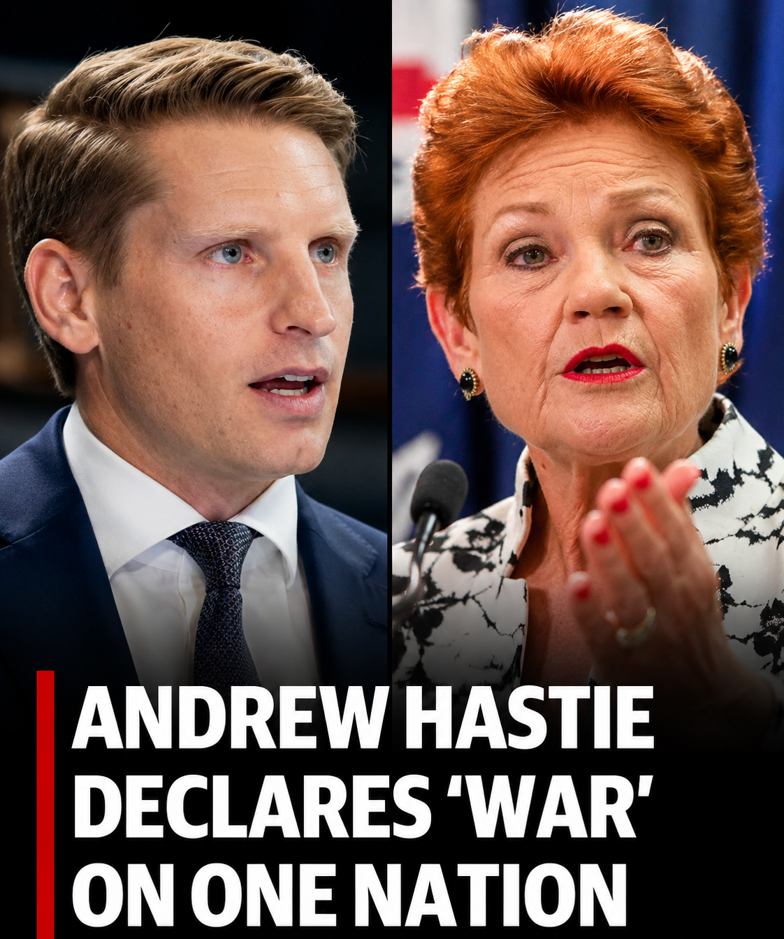 Andrew Hastie and Pauline Hanson political dispute