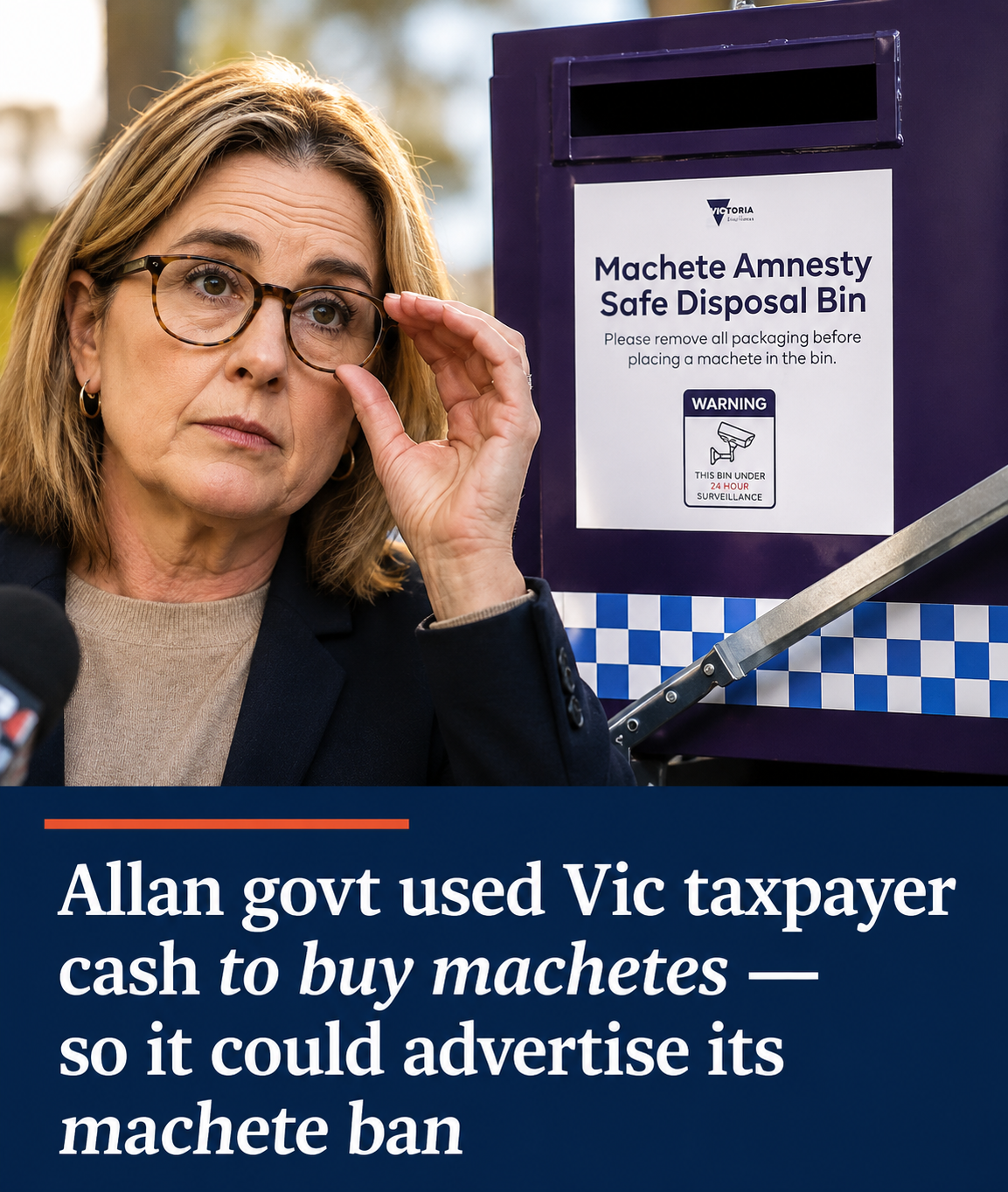 Victoria machete ban advertising campaign sparks debate