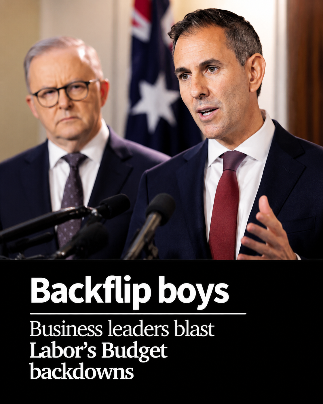 Australia tax policy business backlash