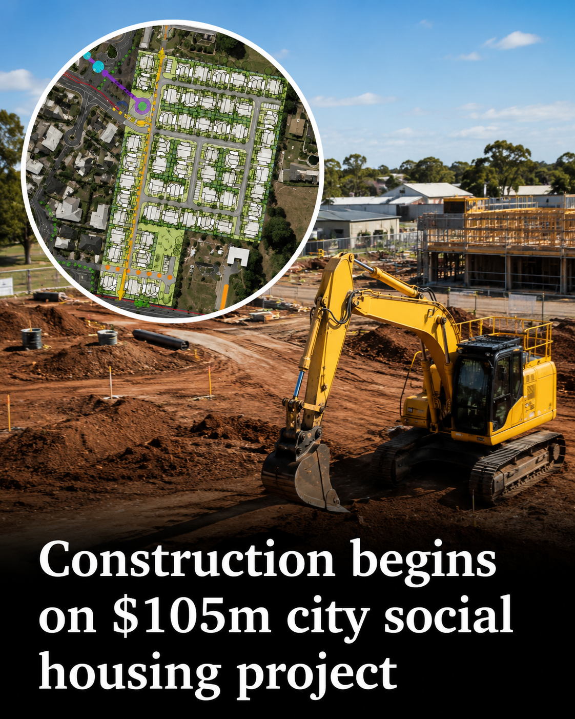 Construction begins on a $105 million social housing development in Queensland