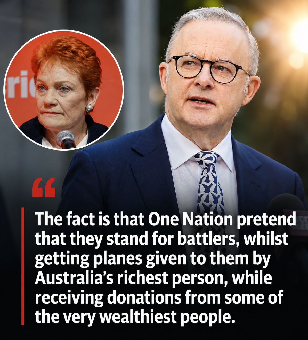 Anthony Albanese attacks One Nation over worker support claims