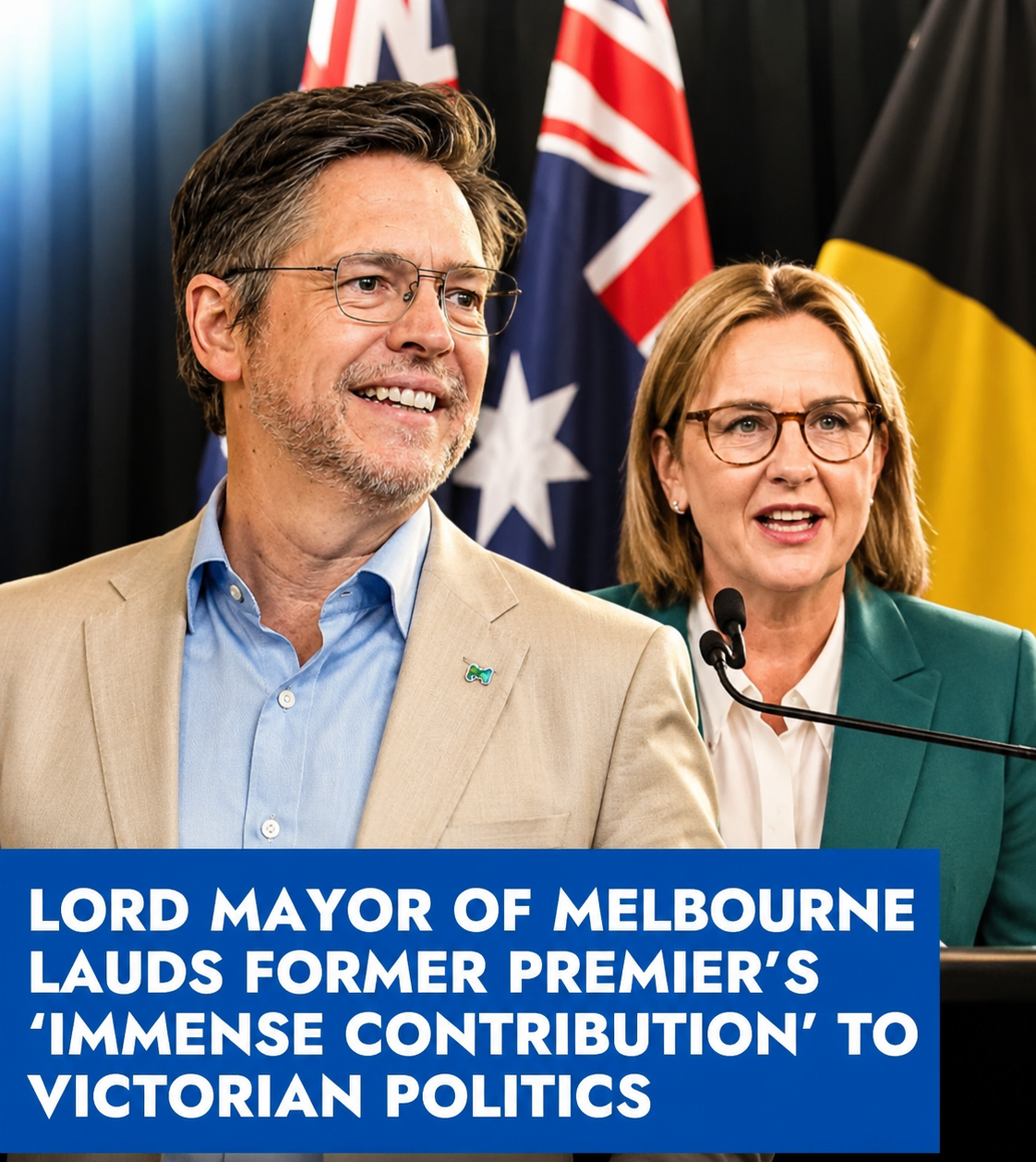 Melbourne Lord Mayor Nicholas Reece praises former Victorian Premier Jacinta Allan's political legacy.