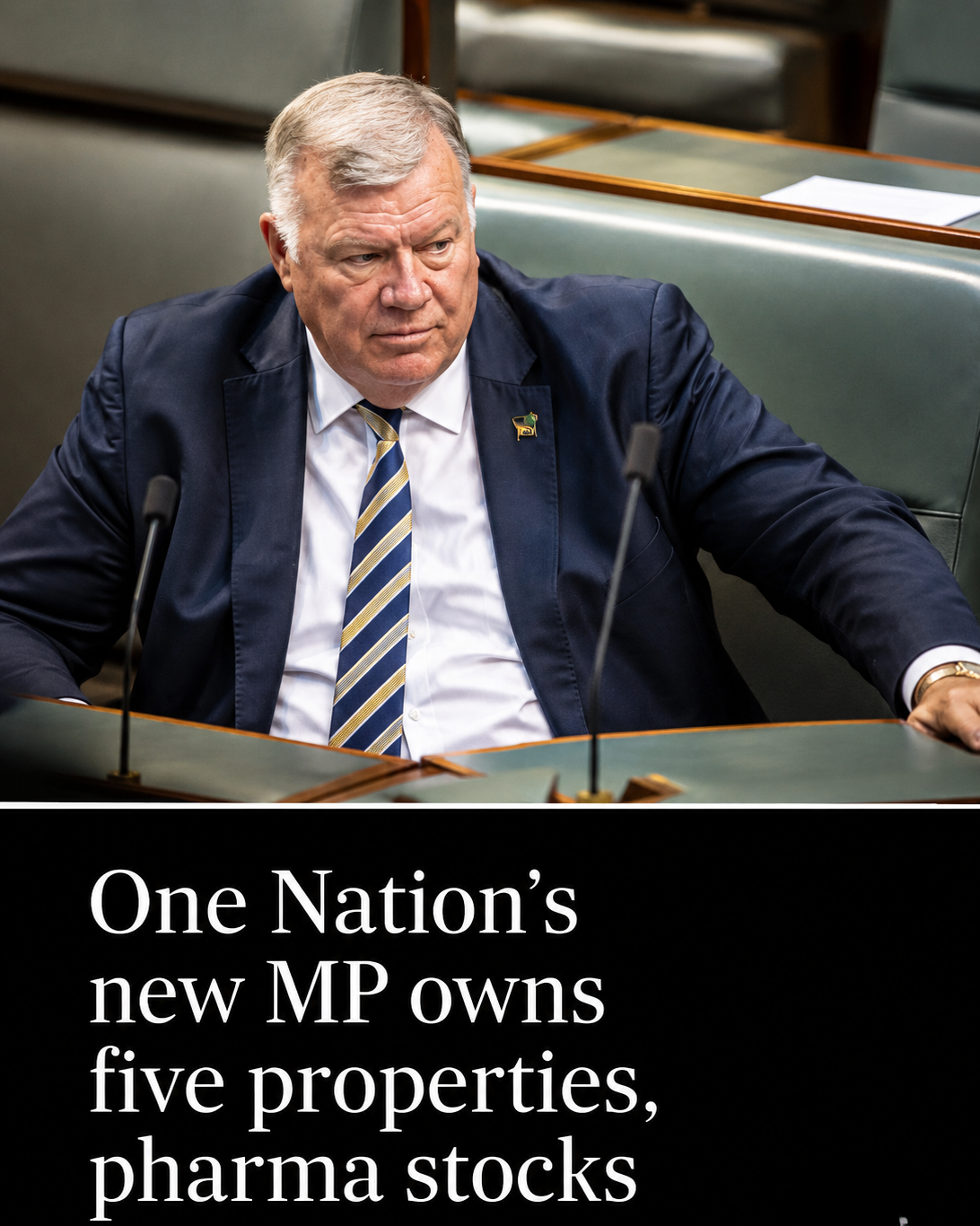 One Nation MP David Farley financial interests disclosure