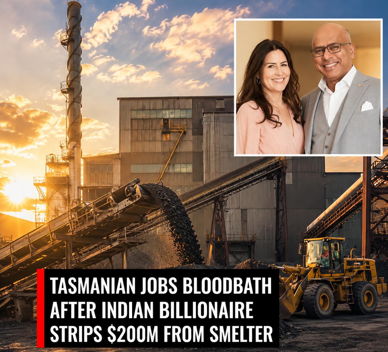 Liberty Bell Bay manganese smelter in Tasmania before its closure