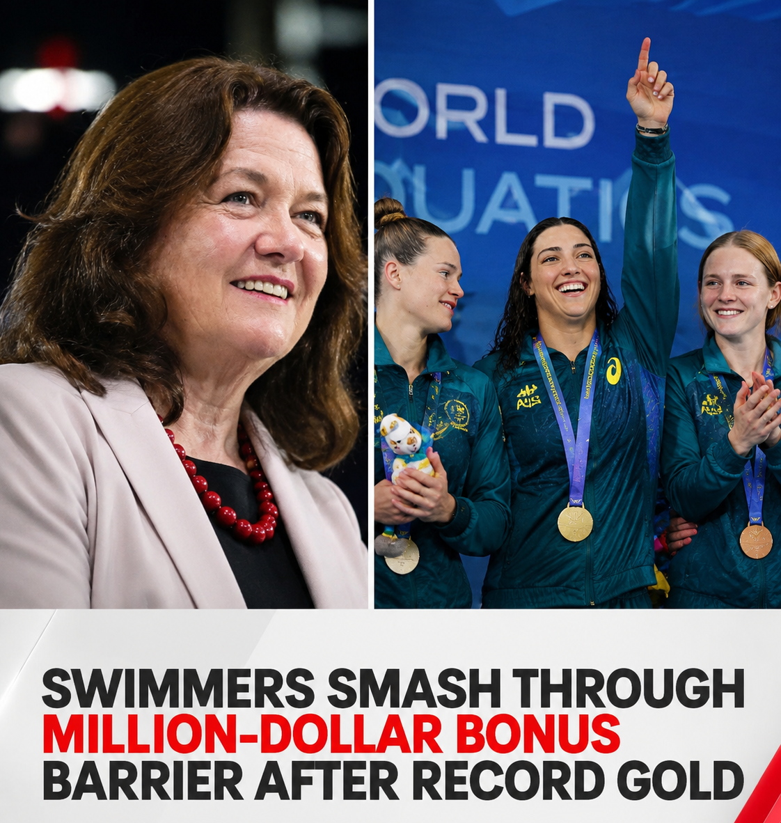 Australian swimmers celebrate historic Commonwealth Games success supported by Gina Rinehart bonuses