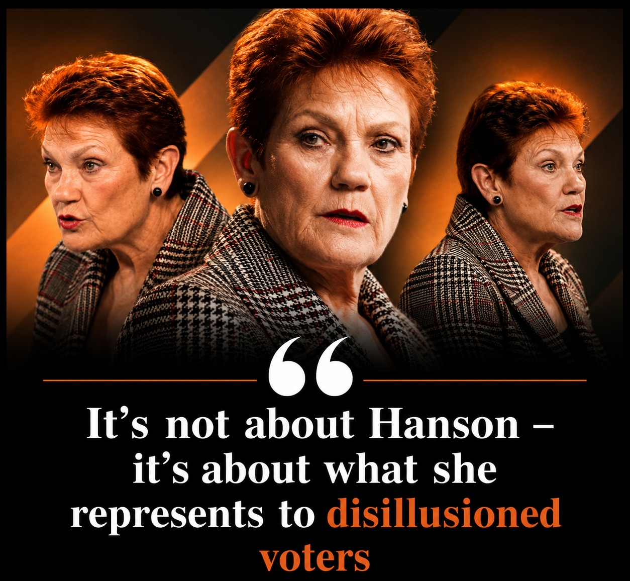 Pauline Hanson speaking as support for One Nation becomes a major issue in Australian politics