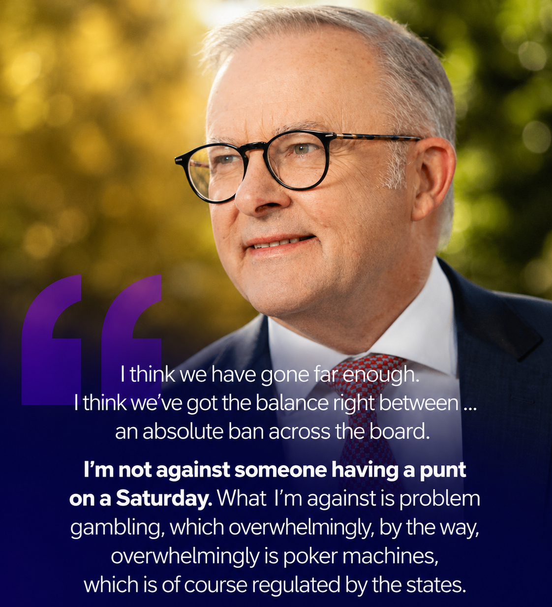Prime Minister Anthony Albanese discusses gambling reform