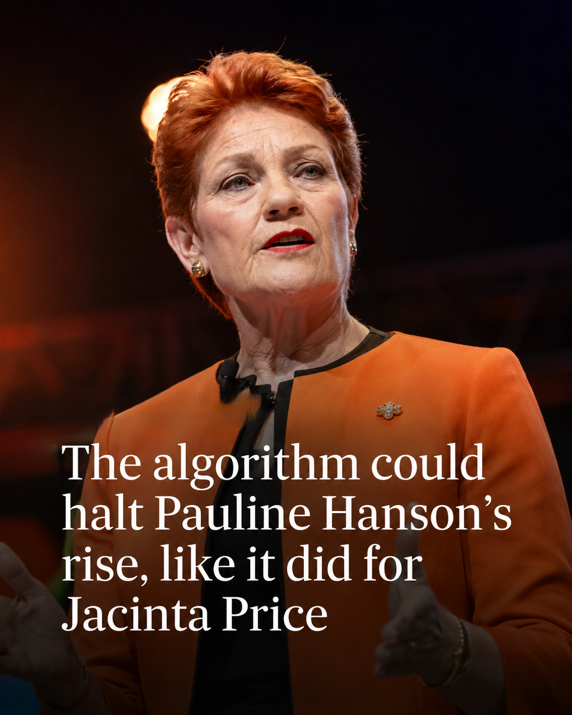 Pauline Hanson and the debate over whether social media algorithms influence politicians as much as voters