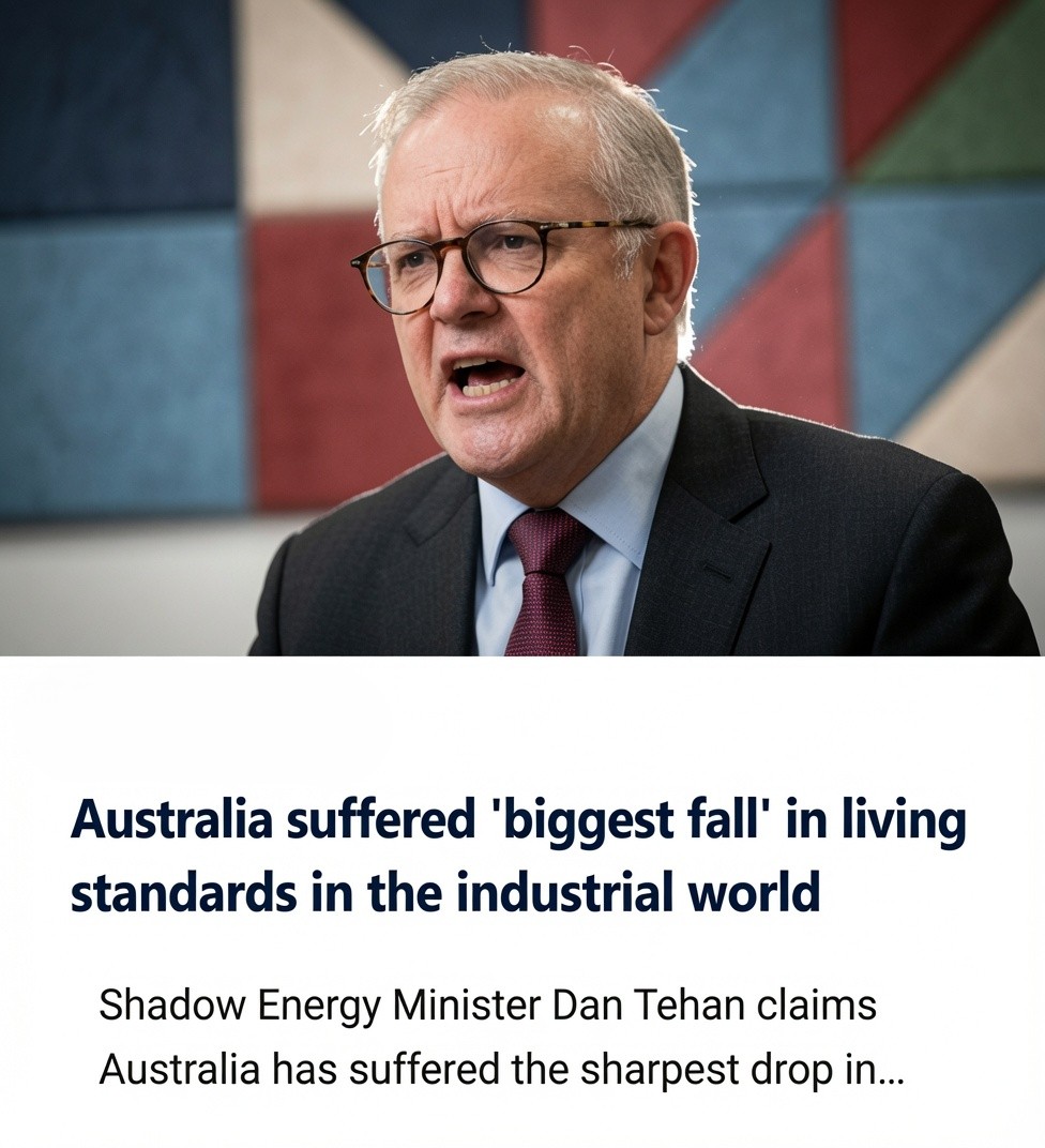 One Nation political message highlighting concerns about falling living standards and household financial pressure in Australia