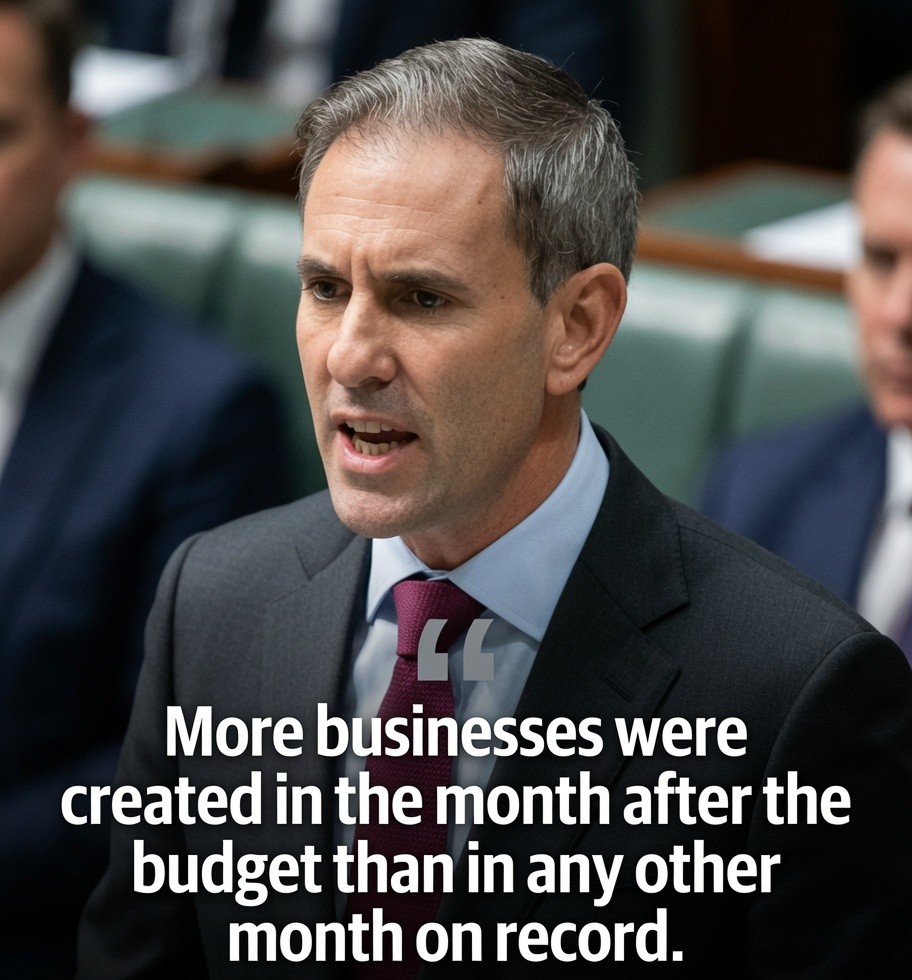 Australian Treasurer Jim Chalmers speaking about business creation and the economy