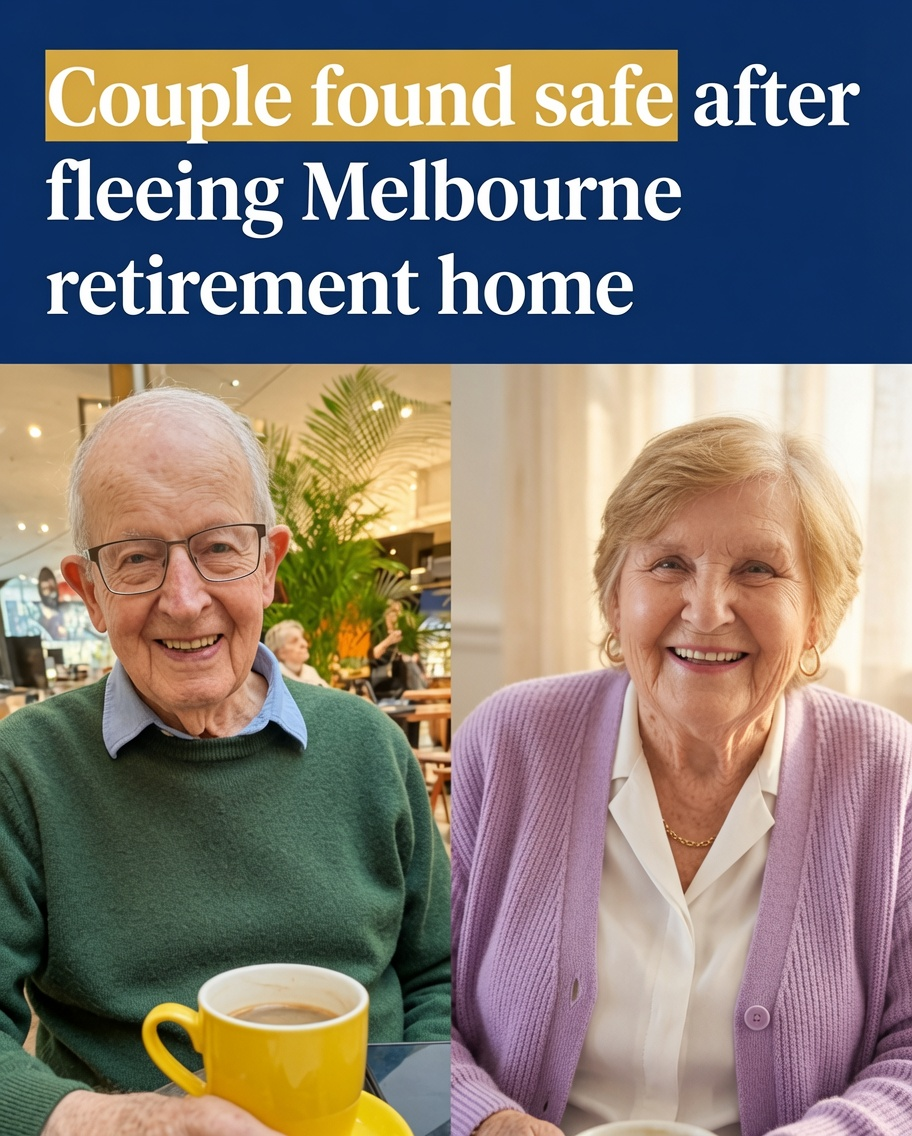 Elderly Melbourne couple Colin and Claudette who were found safe after leaving a Wheelers Hill aged care facility