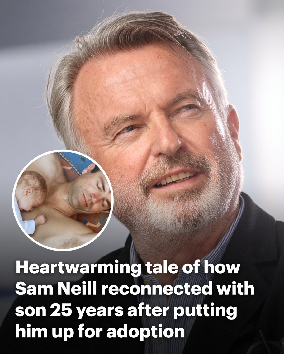 Sam Neill, whose family life included an emotional reunion with his eldest son Andrew after 25 years apart