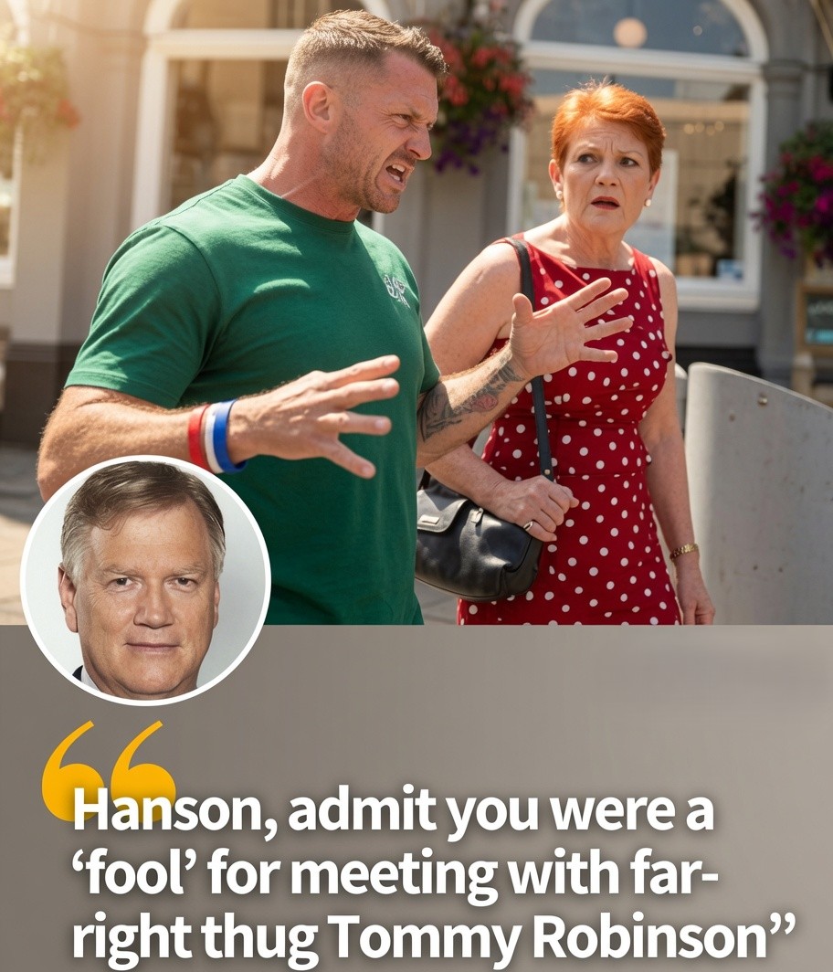 Pauline Hanson faces criticism after recording a podcast with British far-right activist Tommy Robinson