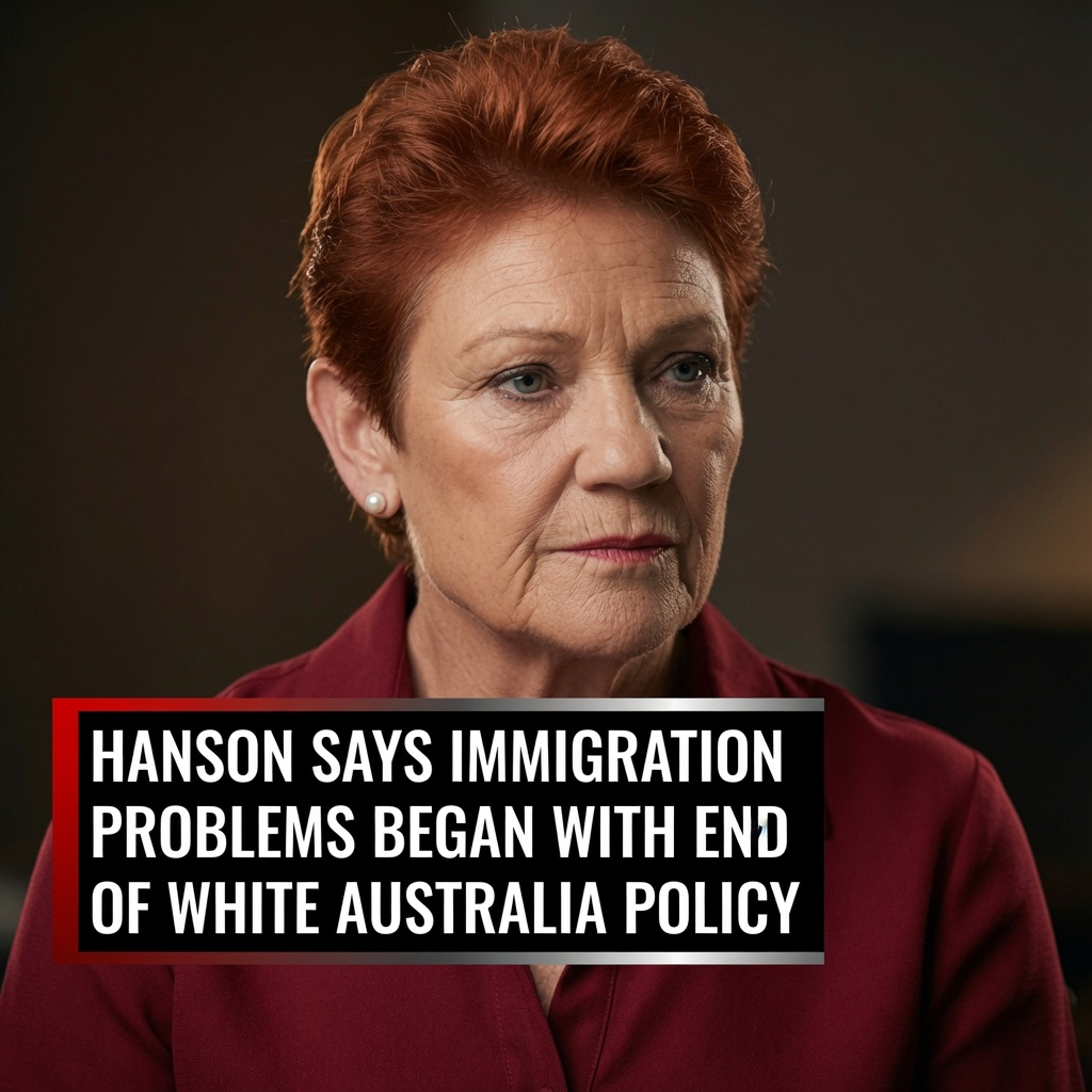 Pauline Hanson during an interview with British activist Tommy Robinson
