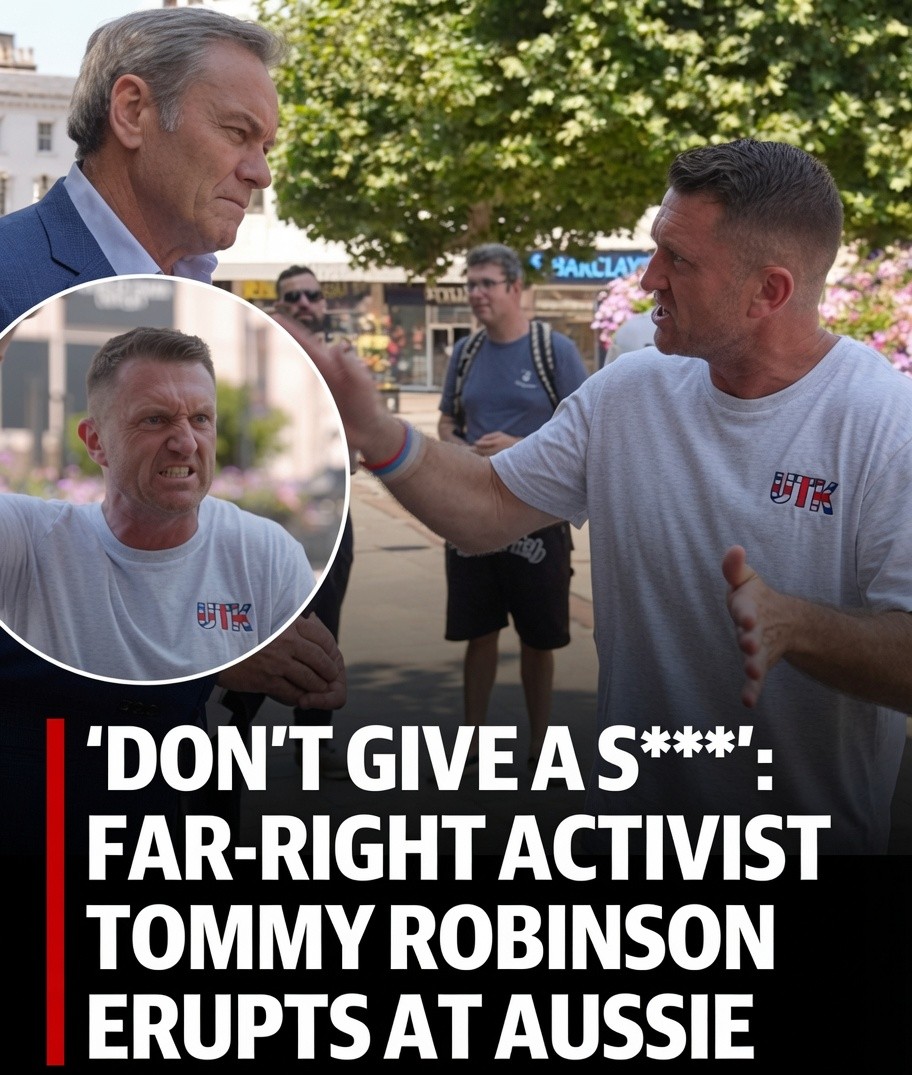 British far-right activist Tommy Robinson during Pauline Hanson's controversial tour of the United Kingdom