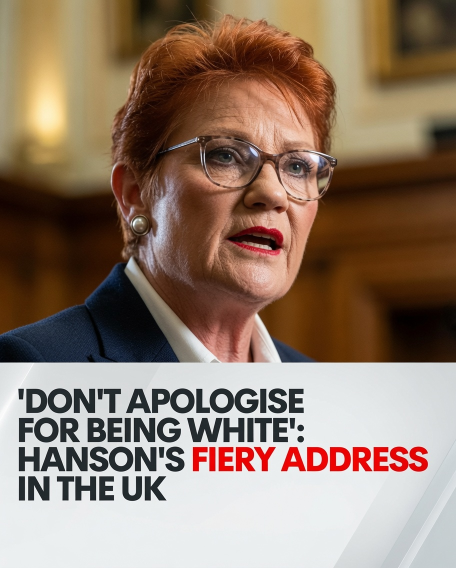 Pauline Hanson speaking at the CPAC GB conference in London during her European visit