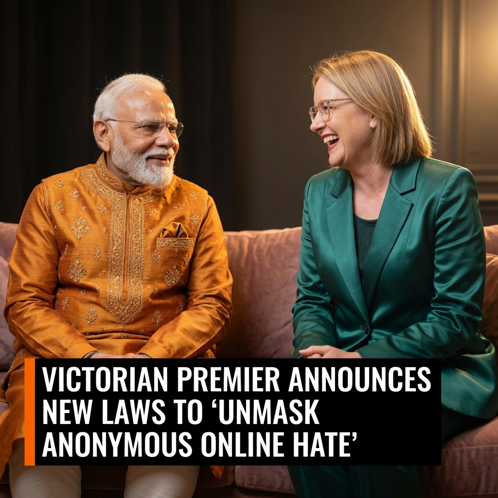 Victorian Premier Jacinta Allan announcing proposed social media and online safety reforms