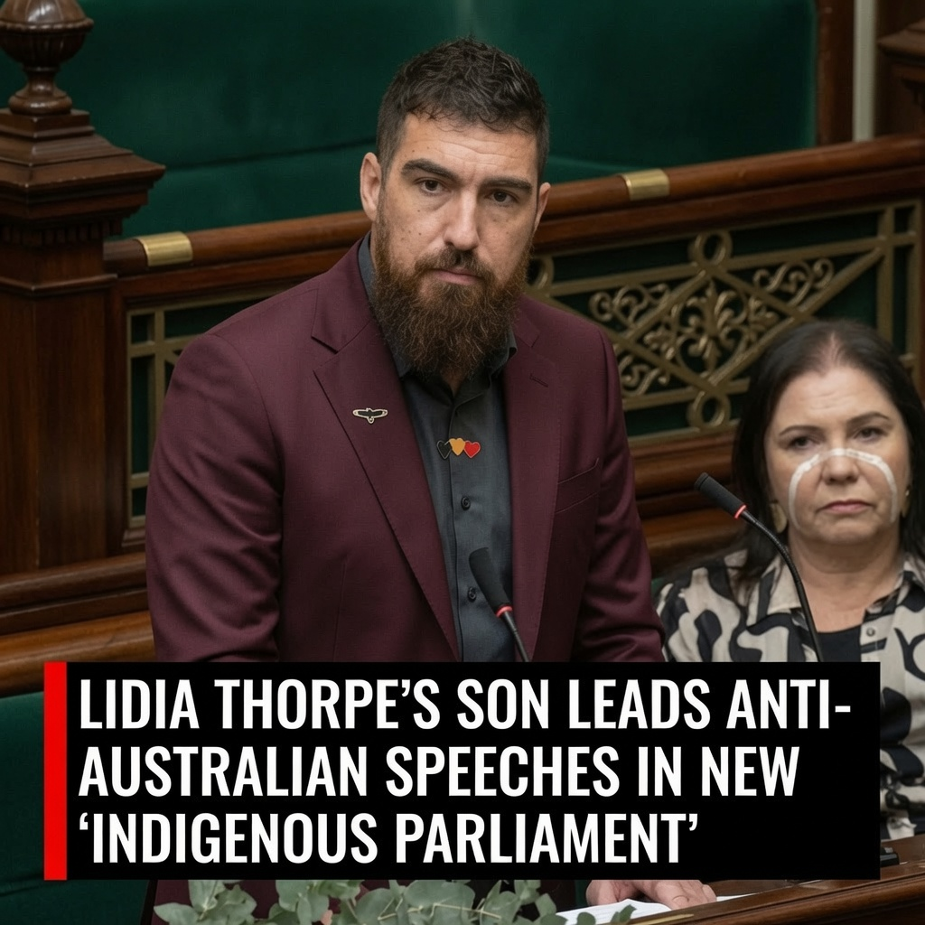 Andrew Thorpe delivering his maiden speech to the First Peoples' Assembly of Victoria