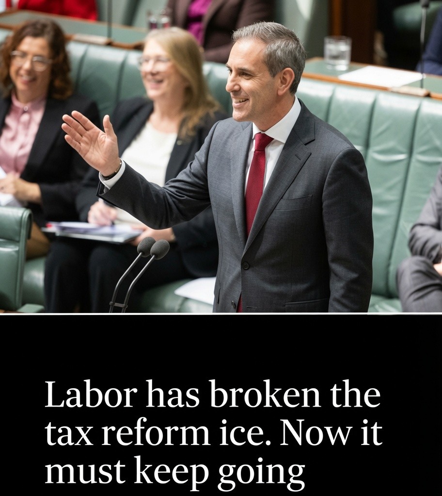 Treasurer Jim Chalmers as Australia faces a wider debate over company tax, natural resource revenue and the future of the GST
