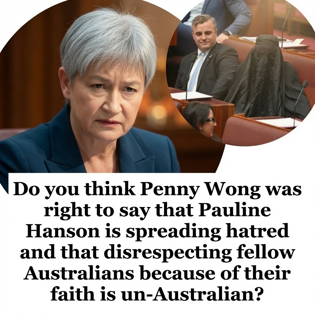 Foreign Affairs Minister Penny Wong responds to Pauline Hanson's comments in the Senate