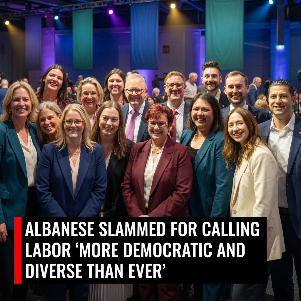 Prime Minister Anthony Albanese speaking at Labor's 50th National Conference in Adelaide