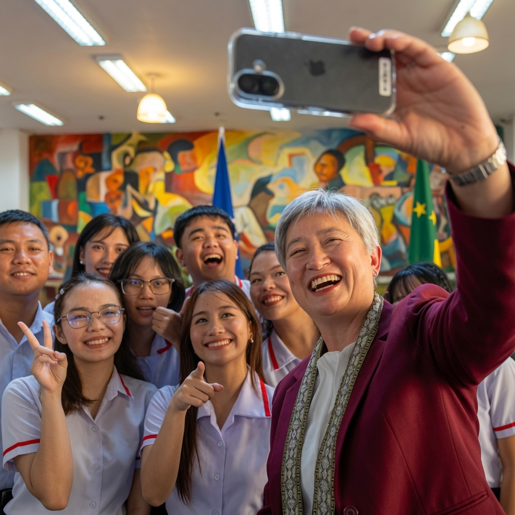 Australian Foreign Minister Penny Wong launches the EQUIP education partnership in the Philippines