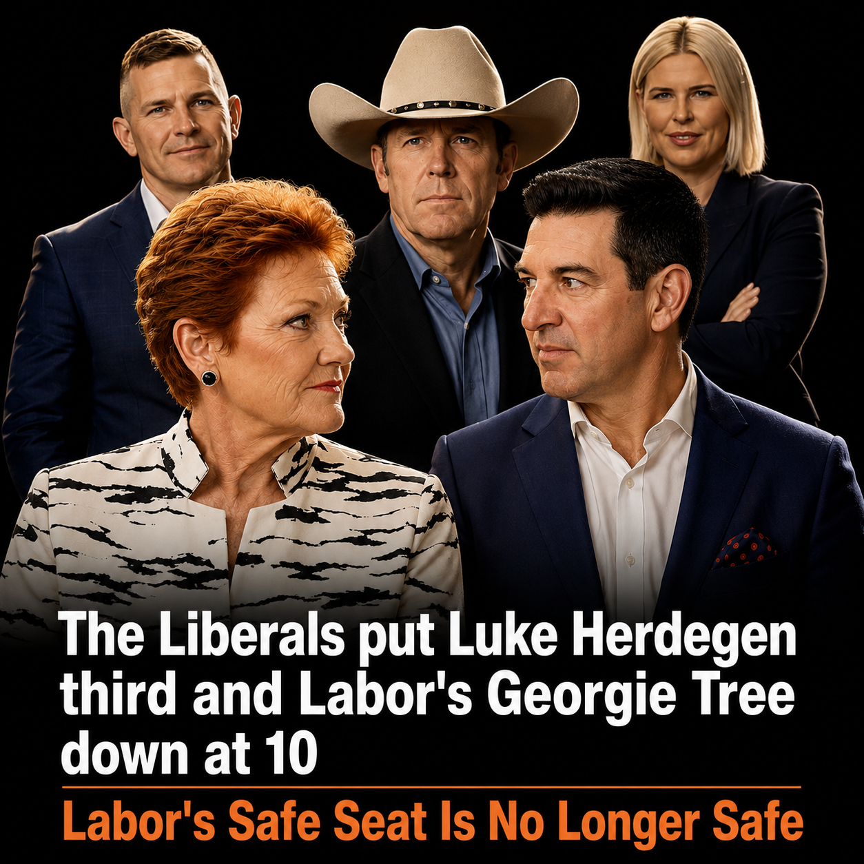 One Nation leader Pauline Hanson campaigning with Secret Harbour candidate Luke Herdegen