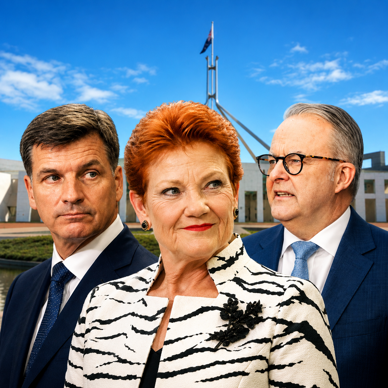 Pauline Hanson during a One Nation campaign event as new polling projects a hung parliament