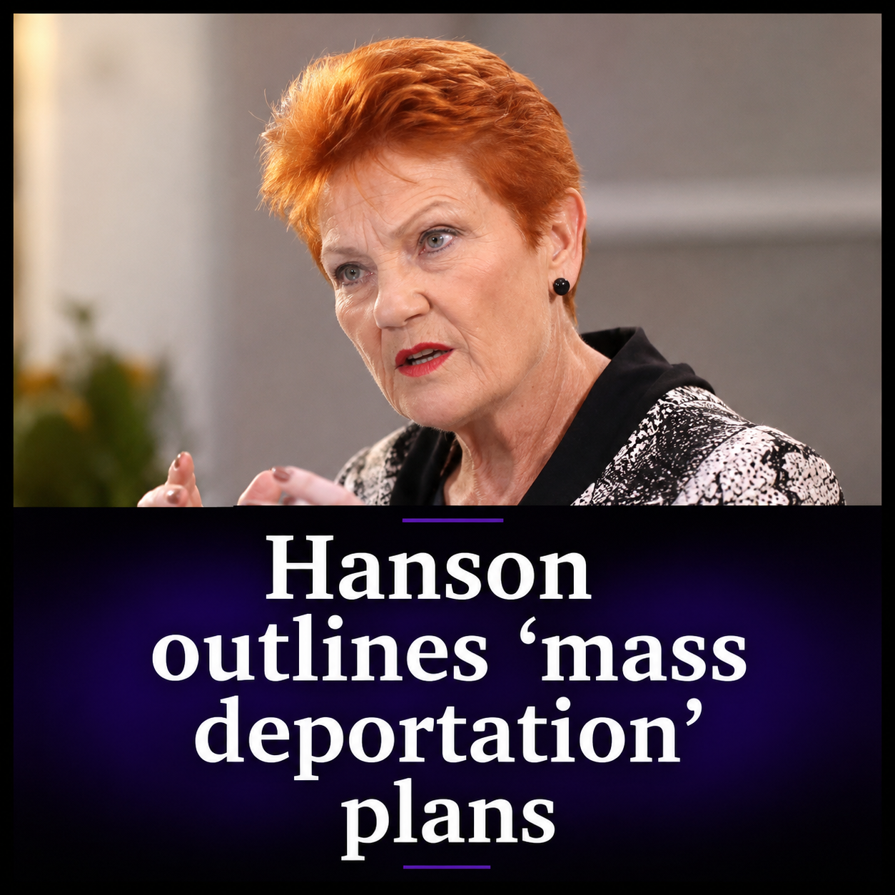 Pauline Hanson during her United Kingdom tour featured in Spotlight