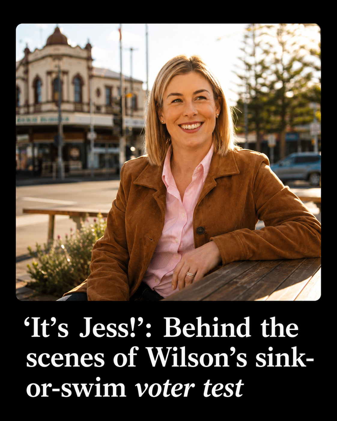 Victorian Opposition Leader Jess Wilson meeting voters during her 36-day Fresh Start tour across Victoria