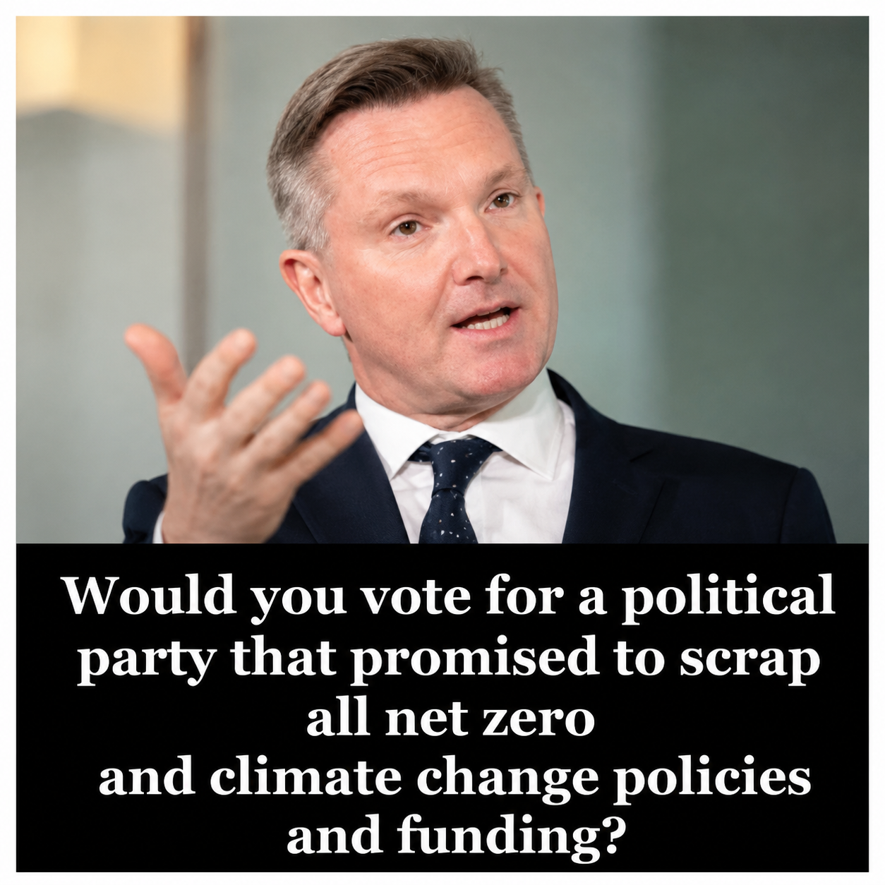 Energy Minister Chris Bowen promoting Australia's renewable energy transition