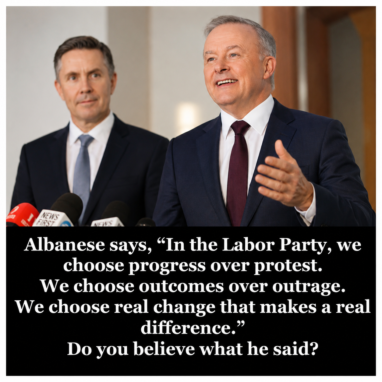 Prime Minister Anthony Albanese addresses the Australian Labor Party National Conference