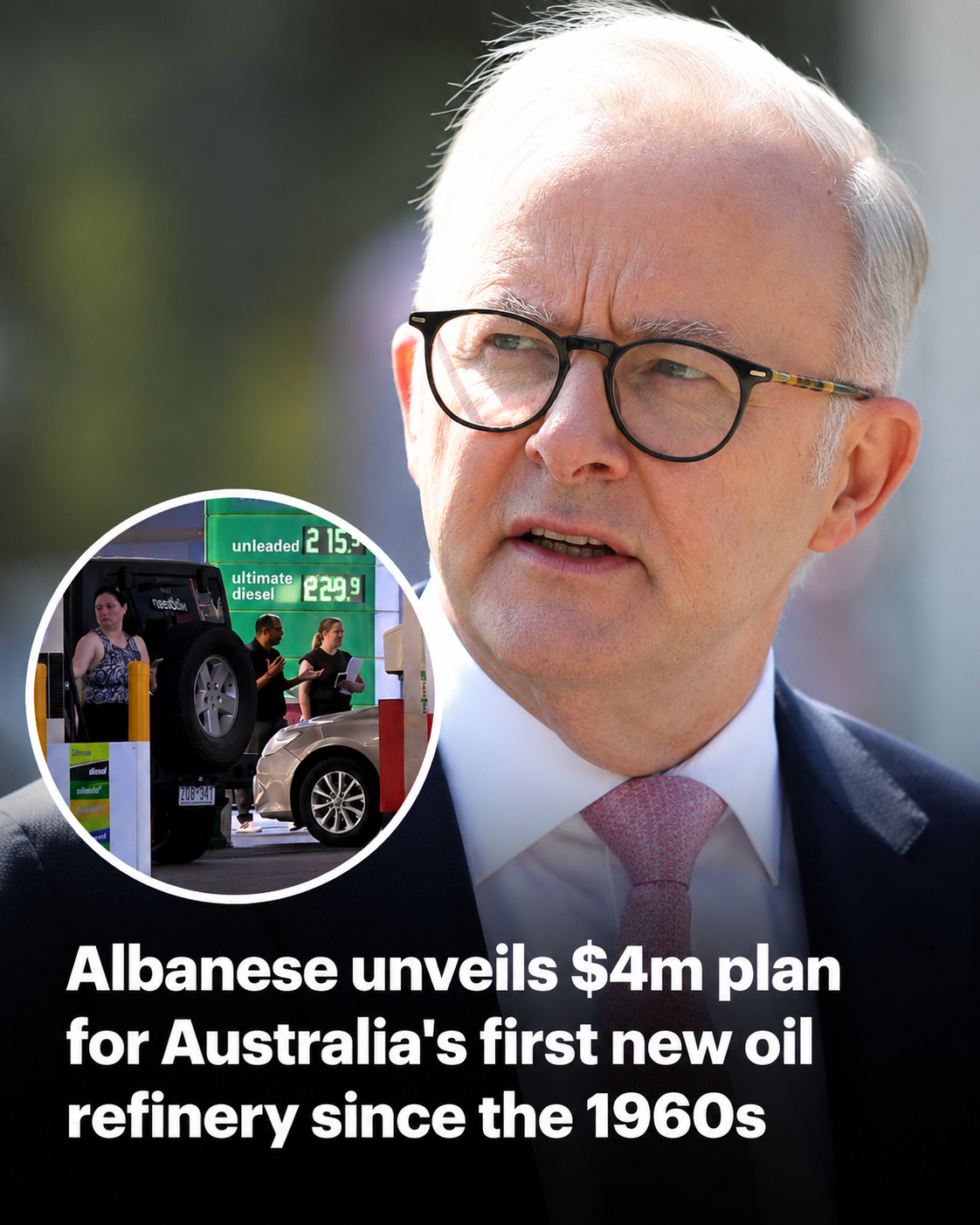 Prime Minister Anthony Albanese announces a study into Australia's first new oil refinery in more than 60 years