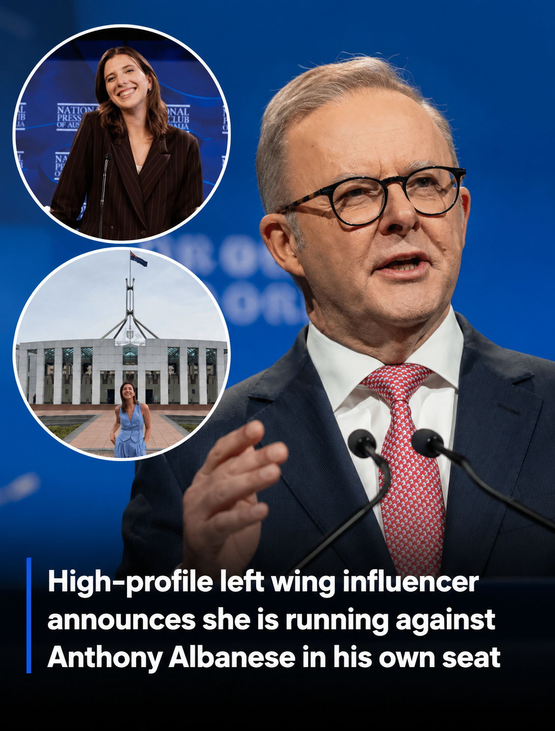 Cheek Media founder Hannah Ferguson announces her independent campaign against Prime Minister Anthony Albanese in Grayndler