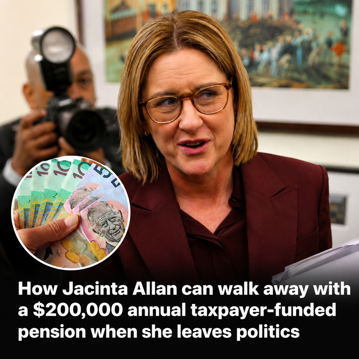 Former Victorian Premier Jacinta Allan could be entitled to a substantial parliamentary pension under Victoria's legacy defined benefit scheme.