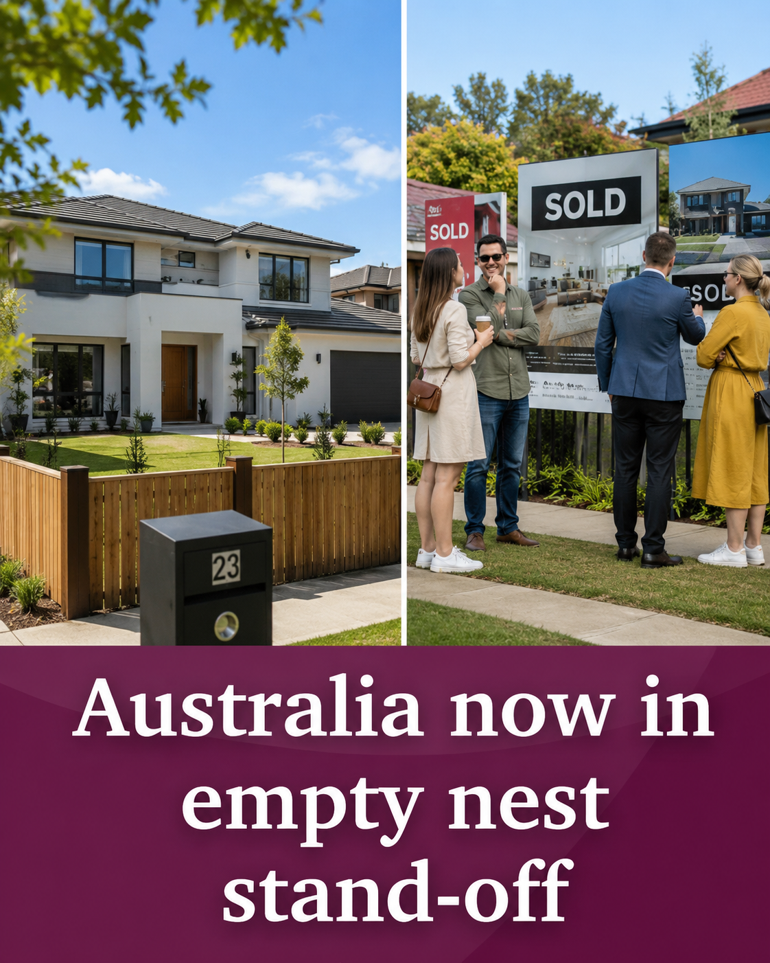 Older Australian homeowners reconsider downsizing amid a cooling property market