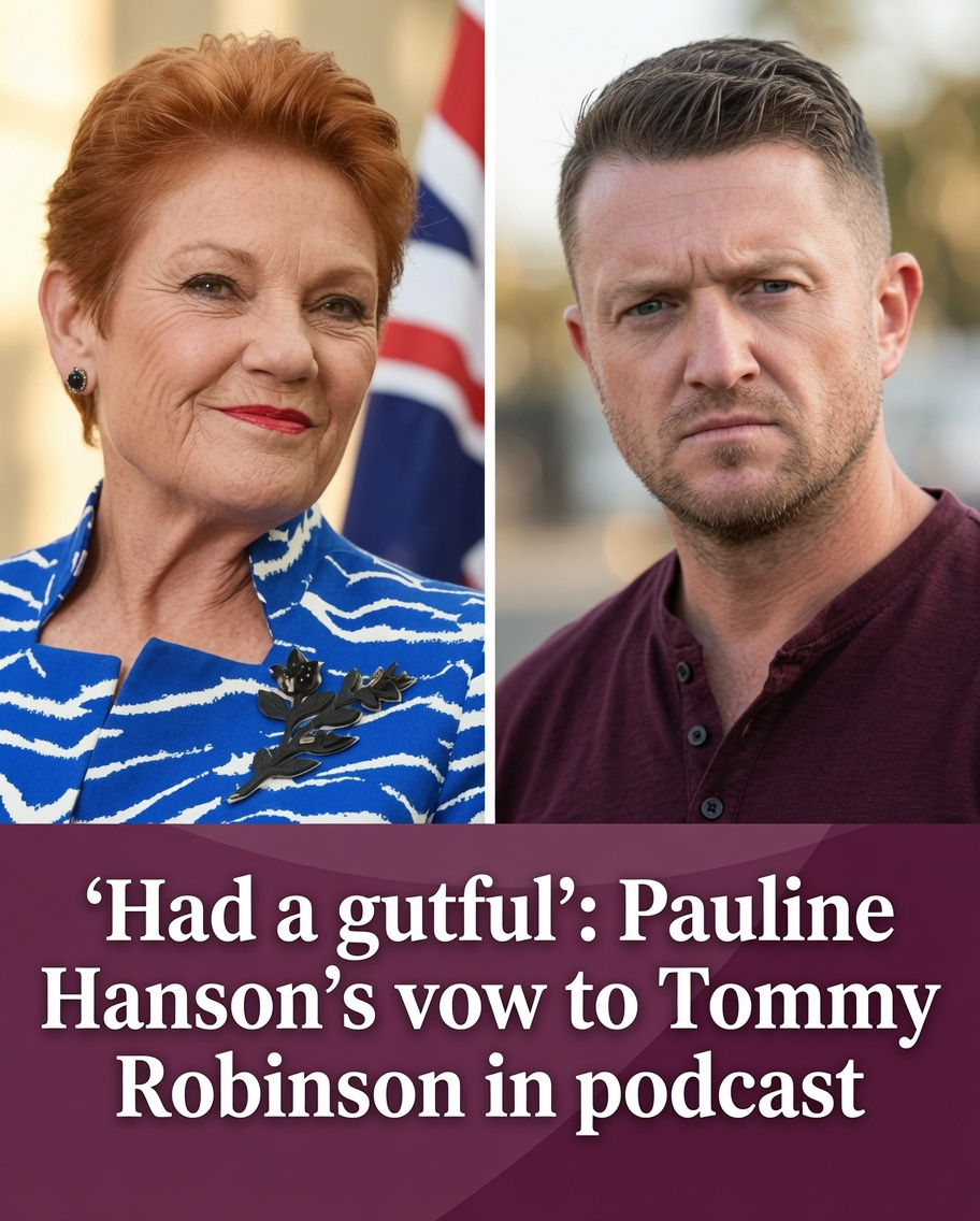 Pauline Hanson Tommy Robinson podcast