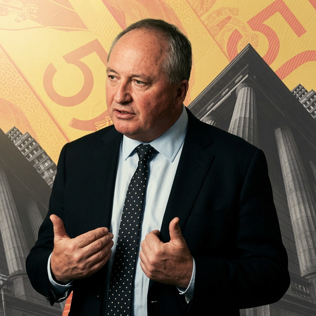 One Nation treasury spokesman Barnaby Joyce faces questions over policy costings before the 2028 federal election