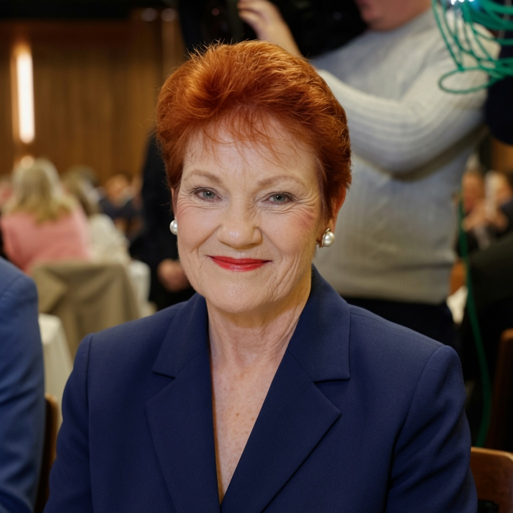 One Nation leader Pauline Hanson as new polling shows a shift in Australian voter support