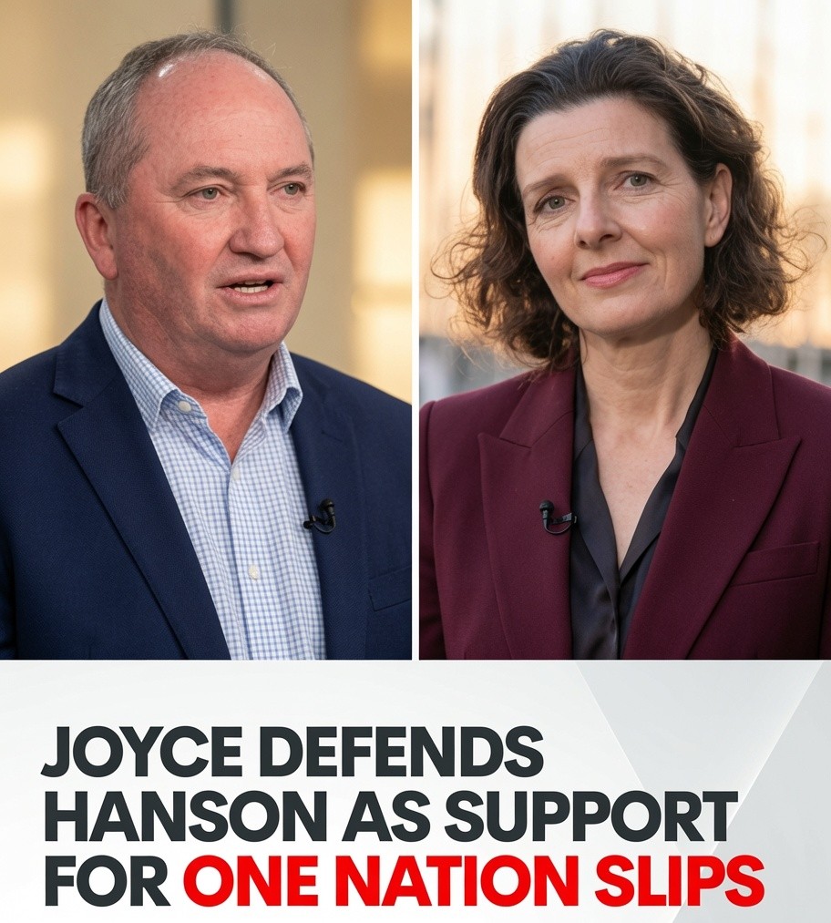 Barnaby Joyce defends Pauline Hanson as new polling shows One Nation losing support and the Coalition gaining ground