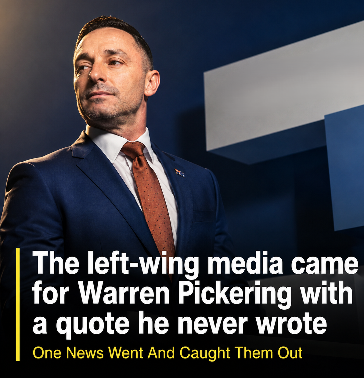 Warren Pickering speaking after being announced as One Nation's Victorian leader