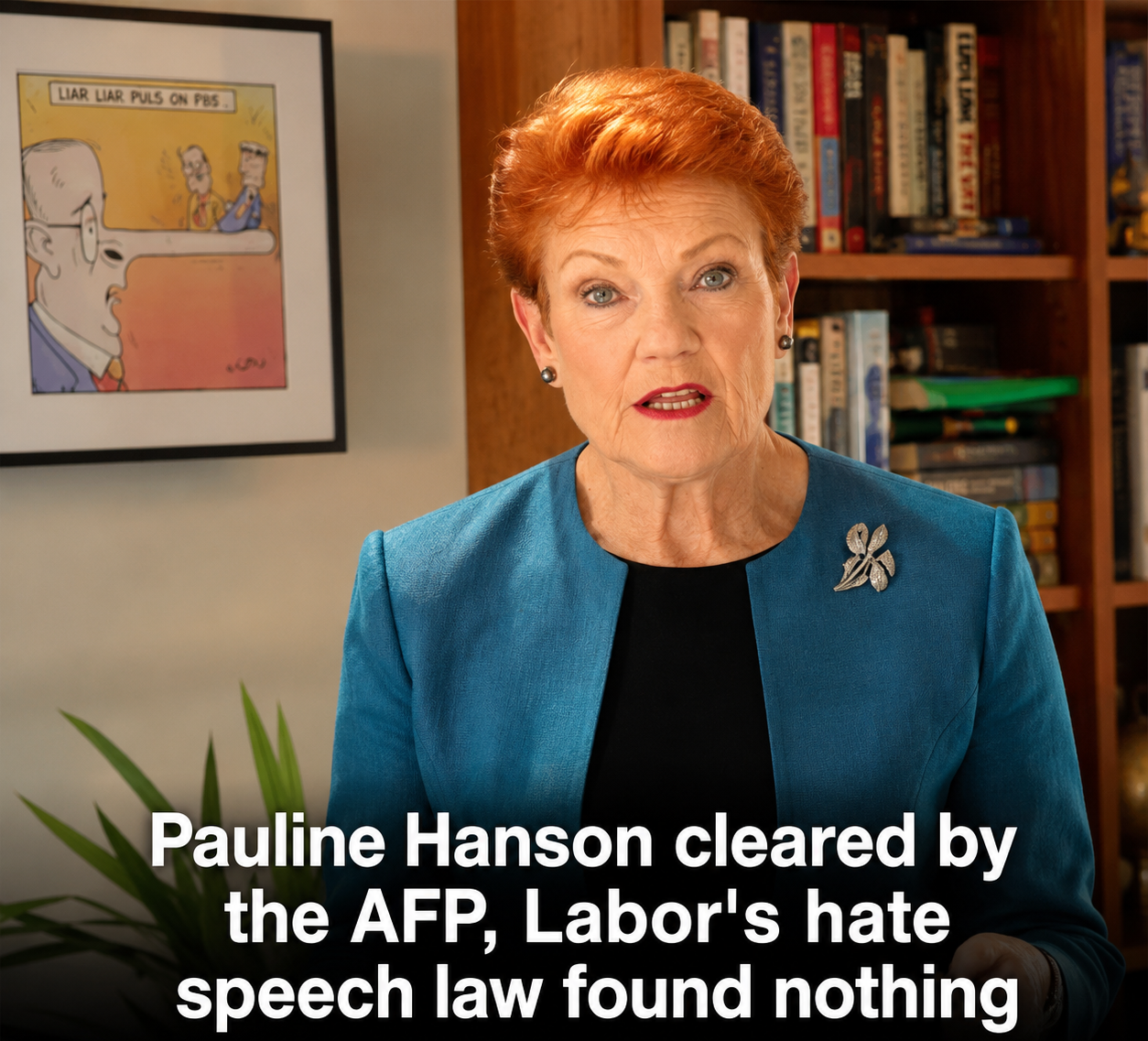 Pauline Hanson after AFP concluded its investigation into her February comments