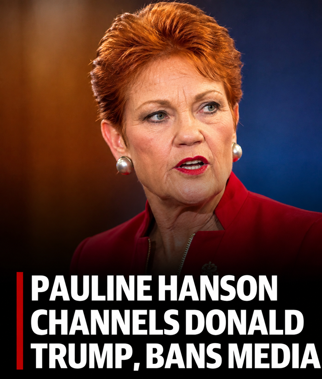 Pauline Hanson speaks during One Nation's Victorian state election campaign launch in Melbourne