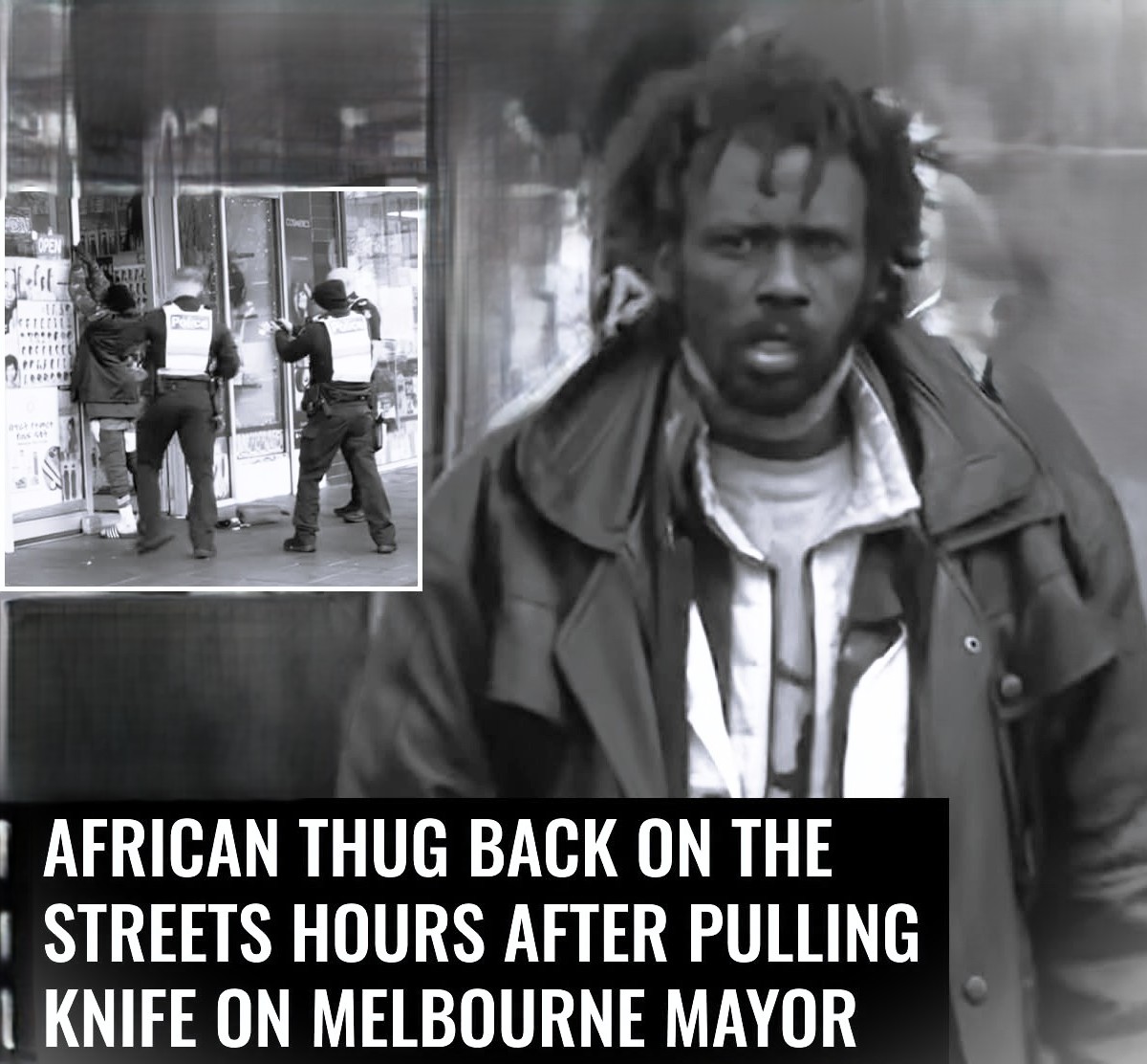 Police respond after Maribyrnong Mayor Mohamed Semra was allegedly threatened by a man carrying a knife in Footscray