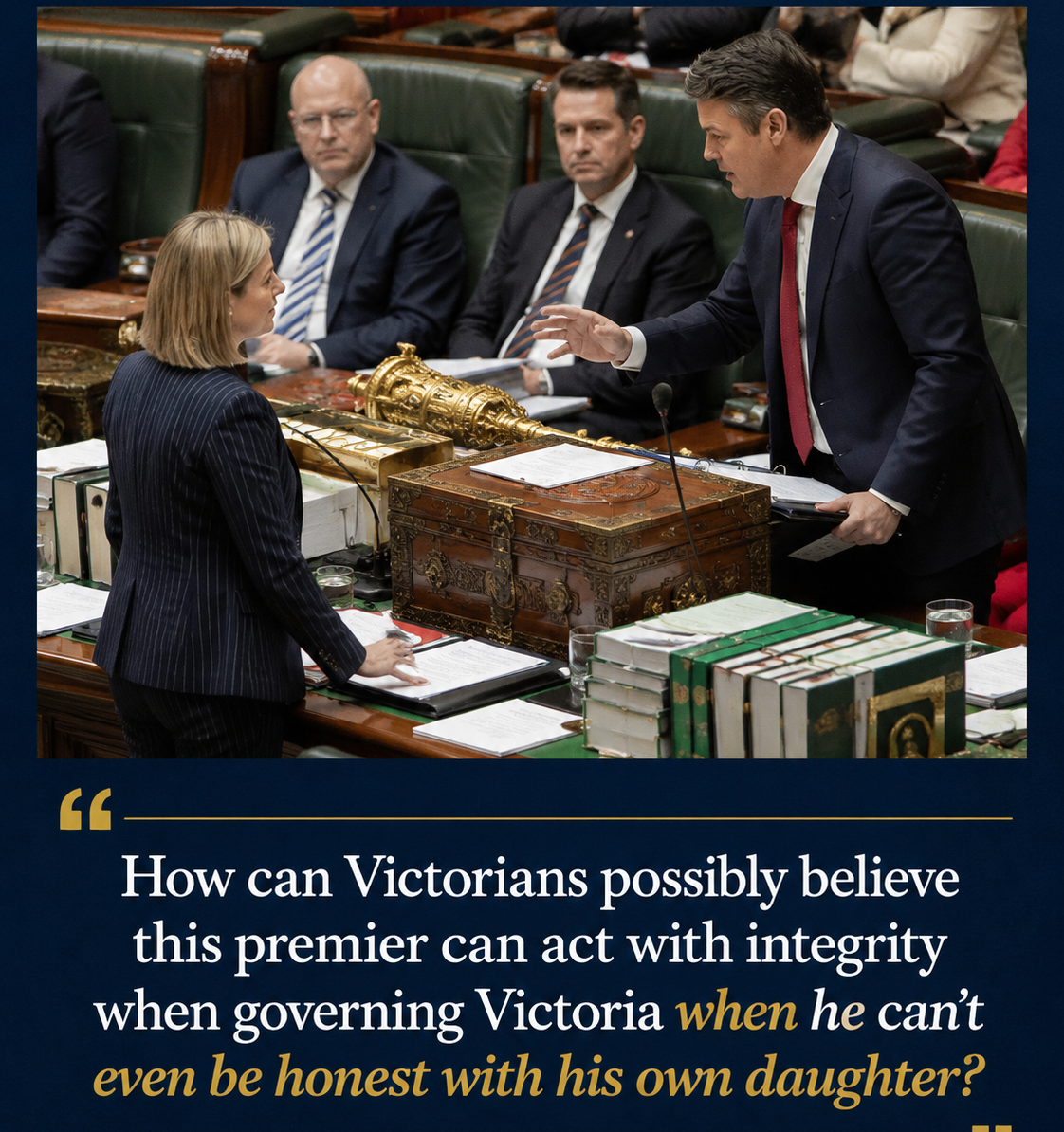 Victorian Premier Ben Carroll during his first Question Time in Parliament
