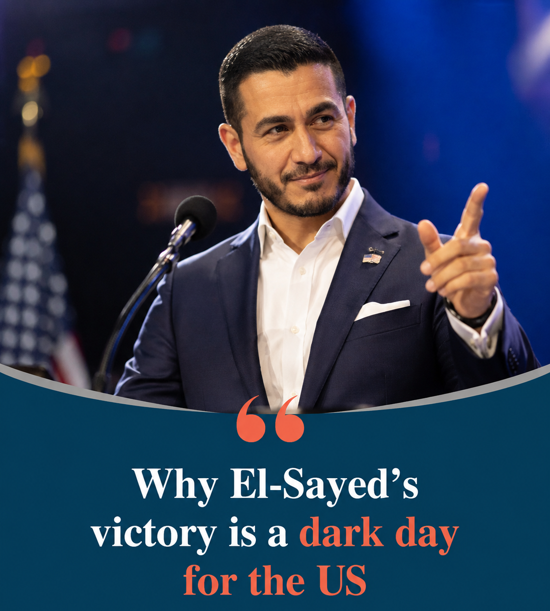 Abdul El-Sayed celebrates after winning the Michigan Democratic Senate primary