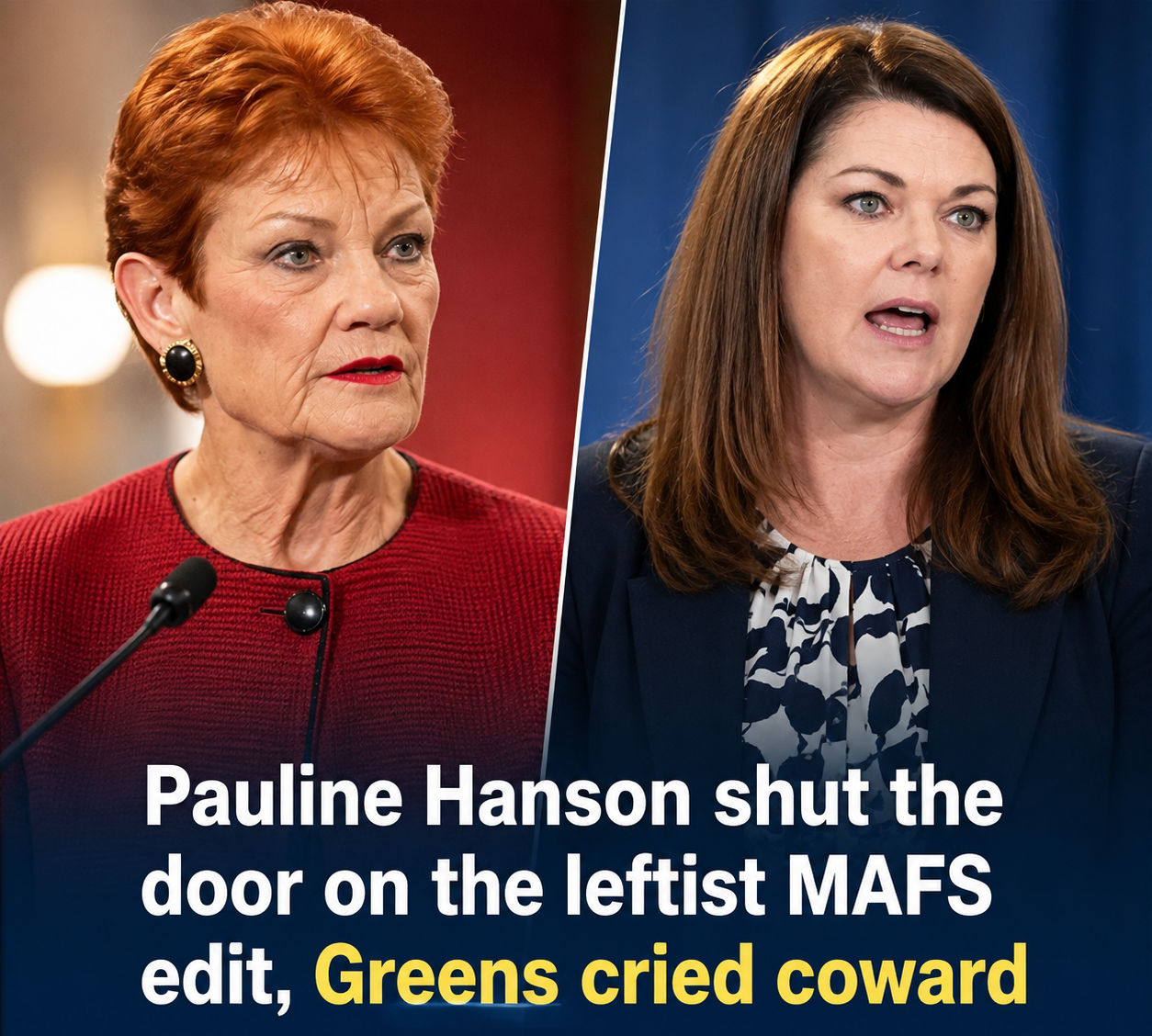 Pauline Hanson speaking during One Nation's Victorian campaign launch