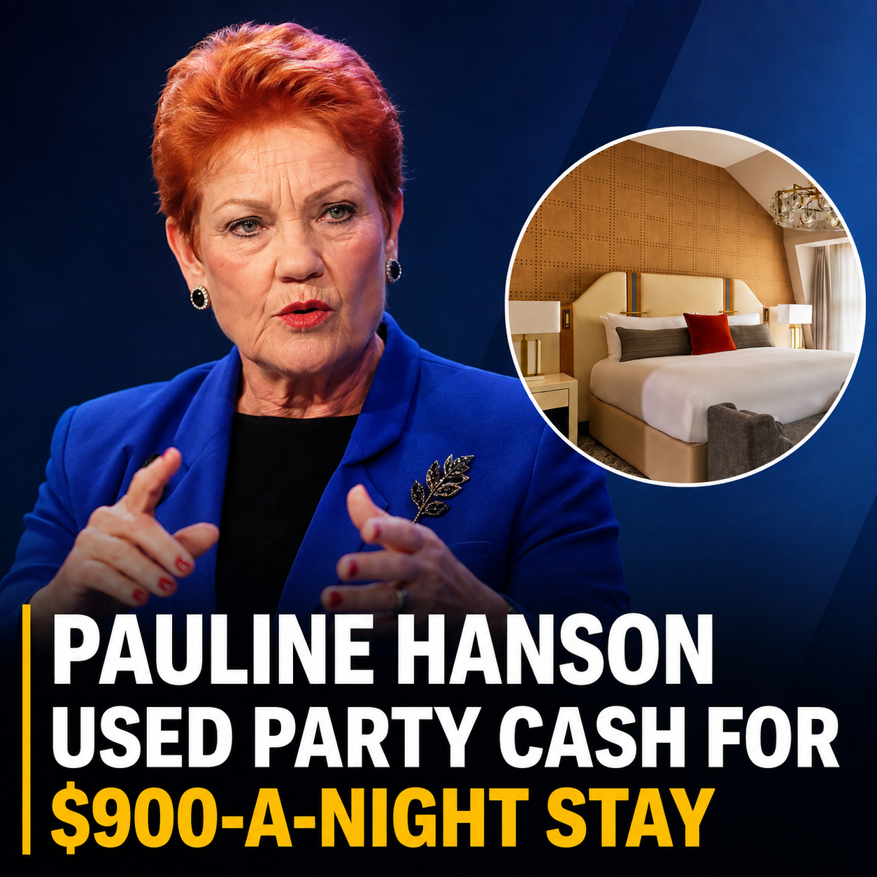Pauline Hanson during her European trip as questions emerge over funding for a luxury London hotel stay