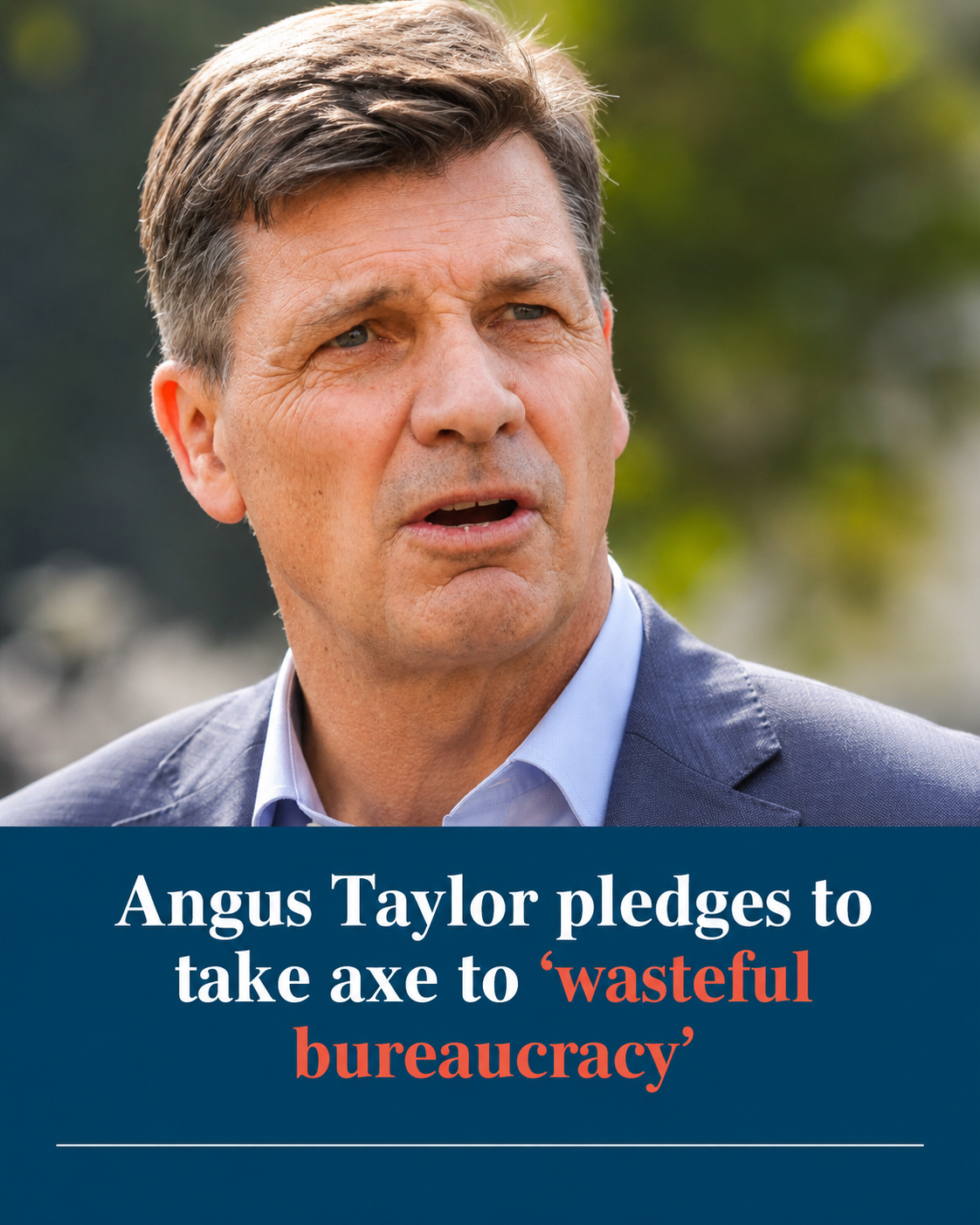 Opposition Leader Angus Taylor outlines plans to reduce federal bureaucracy