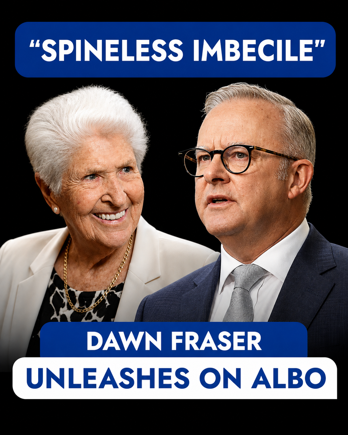 Dawn Fraser criticises Prime Minister Anthony Albanese over the ABC Gina Rinehart controversy